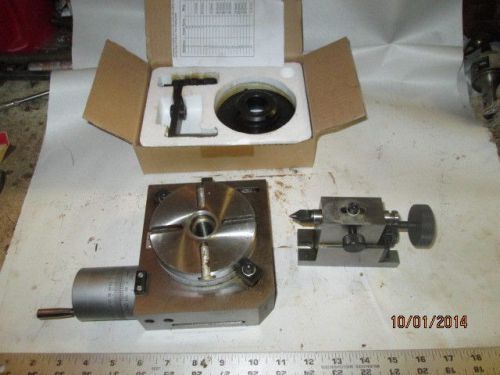 MACHINIST LATHE MILL CLEAN Micro Mark Lux 4&#034; Index Rotary Table &amp; Tail Stock