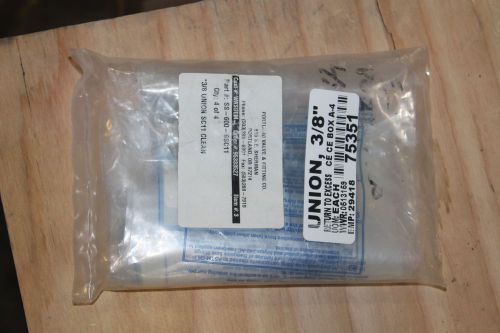 4 swagelok stainless steel tube fittings, union ss-600-6sc11 new for sale