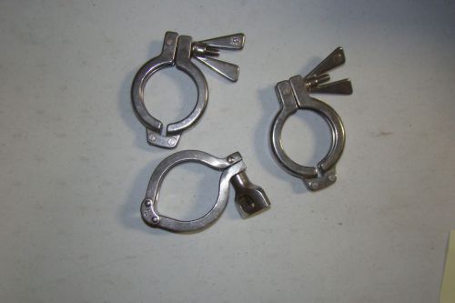 Sanitary Tri-Clover Style Clamps 2 1/2&#034; Qty of 3 pcs
