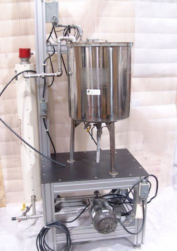 Pump skid Chromalox immersion heater malto dextrin