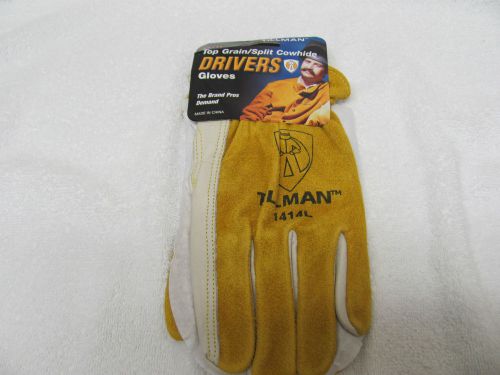 TILLMAN 1414L DRIVERS GLOVES  LARGE Split Cowhide