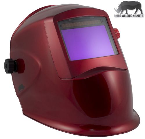 Rhino large view + grind auto-darkening welding helmet - red + logo bag for sale