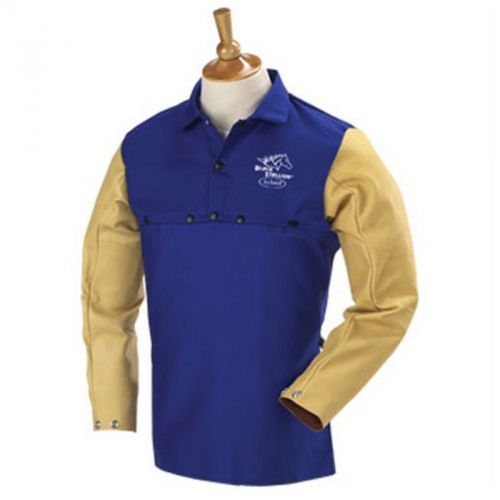 Revco frb9-21cs/ps 9 oz. blue hybrid fr cotton w/tan pigskin sleeves, x-large for sale