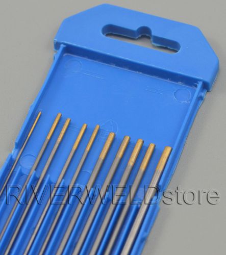 1.5% lanthanated wl15 tig welding tungsten electrode assorted size 040&#034;~1/8,10pk for sale