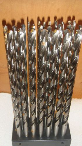 Long boy 12&#034; drill bit (set of 25) --  hss   from 1/8&#034;  to  1/2&#034; for sale
