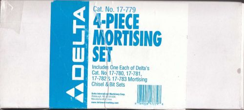 Delta Woodworking 4pc Professional Mortising Chisel and Bit Set 17-779 NEW
