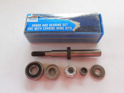 New vintage craftsman 25895 arbor &amp; bearing set for use w/ carbide wing bits for sale