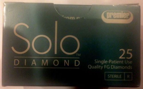 Premier Solo FG Diamonds - Dental High Speed - 25 Pack Box - Size 858014C