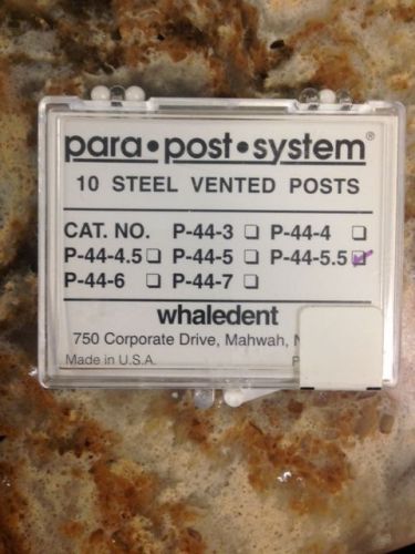 Whaledent Para Post System P-44-5.5 /8 Stainless Vented &amp; Serrated DENTAL