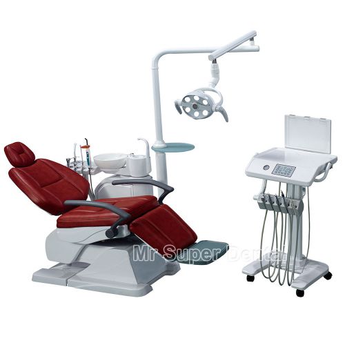 Free shipping dental unit chair with mobile cart ce approved hard leather for sale