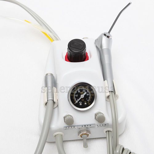 Dental Lab Portable Turbine Unit works 4-Hole Syringe Foot Pedal