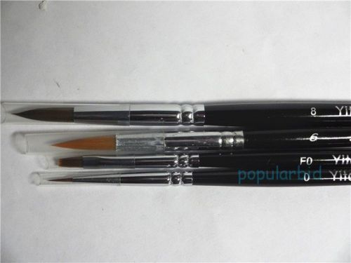 8pcs Dental Finest Sable Porcelain Ermine Brush Pen Set Dental Lab Equipment