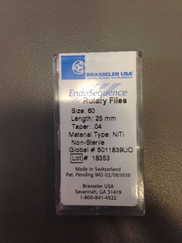 Brasseler Endo Sequence Rotary Files Size 60 .04 taper