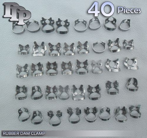 40 endodontic rubber dam clamp dental instruments endo for sale