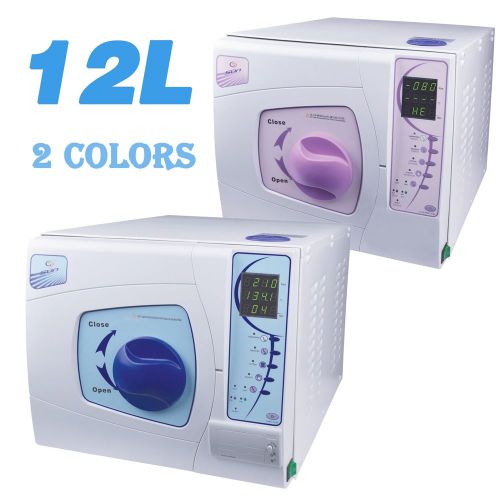 Vacuum steam autoclave medical dental autoclave sterilizer + printer 12l purple for sale