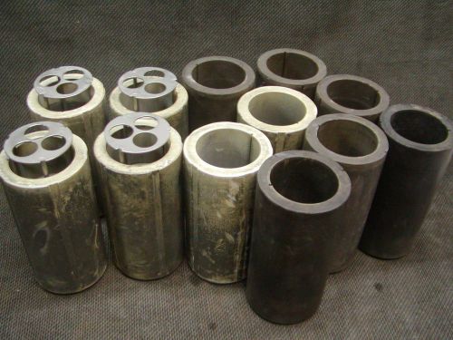 Lot 12 sorvall rubber rotor tubes w/adapters &amp; inserts, servall tube for sale
