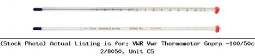 VWR Vwr Thermometer Gnprp -100/50c 2/8050, Unit CS Labware