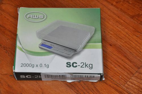 NEW AWS SC-2KG Pocket Scale 2000g x 0.1 Gram Ounce Troy Scales