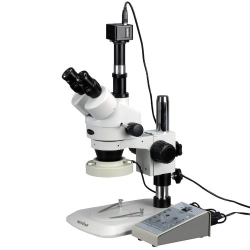 3.5x-90x zoom stereo microscope with 80-zone 80-led light + 5mp digital camera for sale