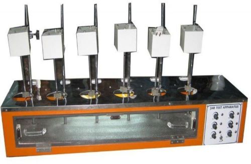 Six jar test apparatus stainless steel mfg. ship to worldwide for sale
