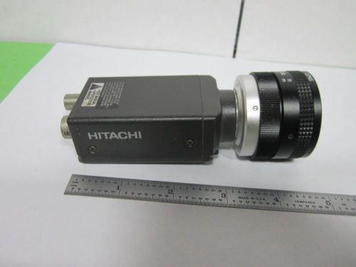 OPTICAL VIDEO CAMERA MICROSCOPE HITACHI + ELECTROPHYSICS LENS AS IS BIN#58-14