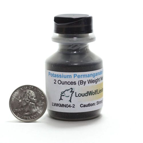 Potassium permanganate  ultra-pure (98%)  fine powder  2 oz  ships fast from usa for sale