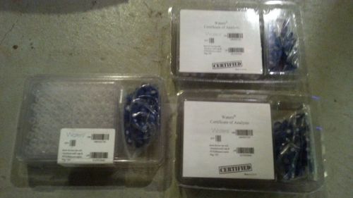 Lot of 3 packages waters 9mm screw top vial  12 x 32 mm with caps, 100 per pack for sale
