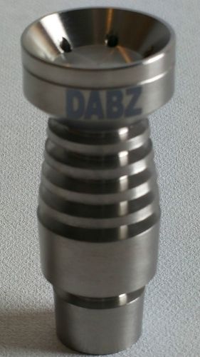 Pure GR2 domeless titanium nail 14mm &amp; 18mm male socket removable lid.