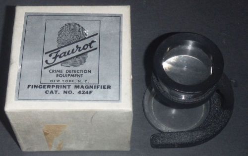 Nice Vintage Faurot Police Crime Detection Forensic Fingerprint Magnifier #424f