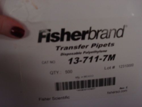 Fisherbrand 13-711-7 Transfer Pipets 3.2ml Draw Box of 355 Fisher Scientific