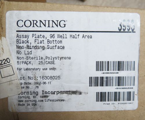 Corning Costar 96 Well Black Half Area Flat Bottom Assay #3993 Pk/25