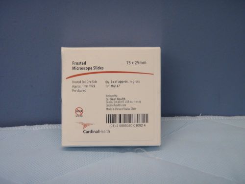 Cardinal health frosted microscope slides 75 x 25mm m6147 for sale