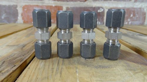 New Lot of 4 Swagelok 316 SS Tube Fitting 3/8&#034; x 3/8&#034;