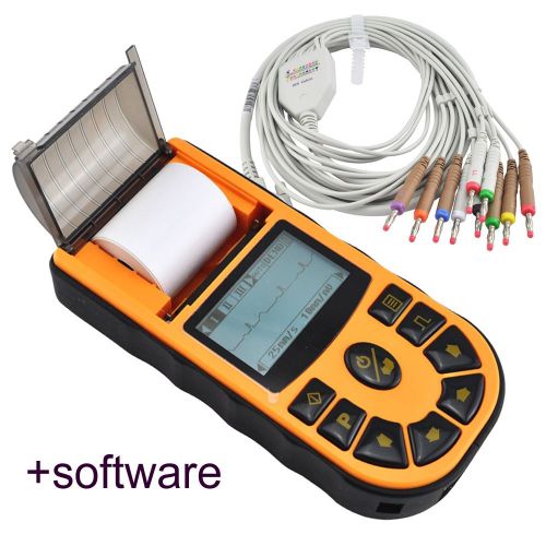 CONTEC Portable Digital 1-channel Electrocardiograph ECG EKG Machine + Software