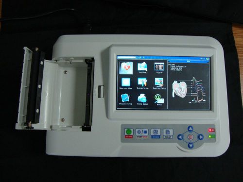 CE 6 Channel 7 inch Touch Screen Digital Electrocardiograph EKG Machine+Software