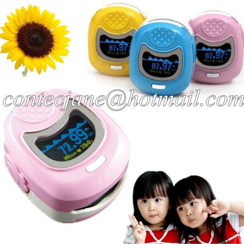 0.96&#034;Oled Pink Cute&amp;Smart kid fingertip pulse oximeter,SPO2 monitor,CE