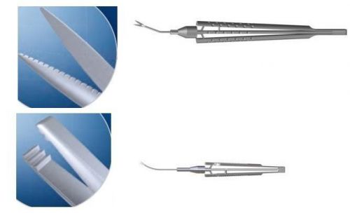 New vitreous osher snyder iol cutting scissor 18 gauge &amp; forceps 22 gauge set for sale