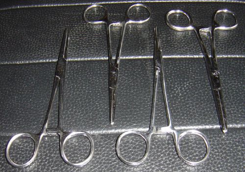Hemostat set - 4pc - 5 1/2&#034; -  stainless steel  - unused !!!! free shipping!!!! for sale