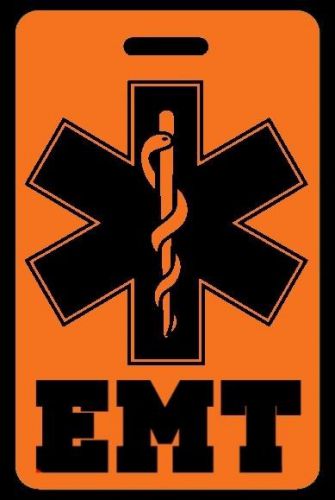 Orange EMT Luggage/Gear Bag Tag - FREE Personalization - New