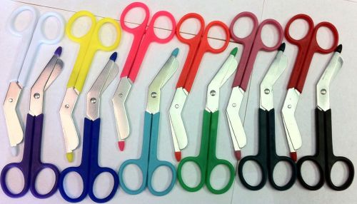 96 PLASTIC HANDLE Colored Bandage Scissors Nursing Scrub Nurse Medical NEW