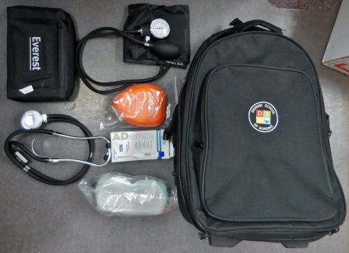 Nursing Students Med Kit - Stetheocope, Pocket Resuscitator, BP Cuff, Travel Bag