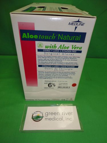 Medline Aloe Touch Latex Surgical Gloves - Size 6 1/2 [MSG2465] Box of 50
