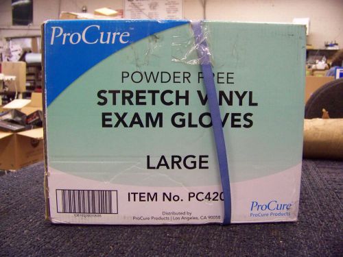 ProCure Powder Free Stretch Vinyl Exam Gloves Size Large 1000 pcs PC420