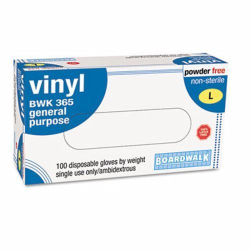 Boardwalk General-Purpose Vinyl Gloves, Latex-Free, 4 mils, Lg, 100/BX (BWK365L)