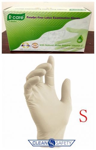 E-CARE Latex Examination Disposable Powder Free gloves(10boxes/case) - Small