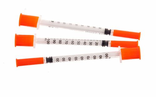 10 Syringes 100U Single Use, 1ml , 30G 0.3 x8mm Needle Combo, CE