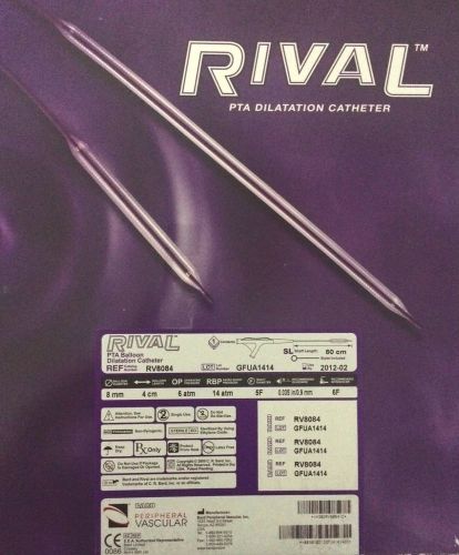 BARD RIVAL 6F PTA Dilatation Cath, 8mm x 4cm x 80cm, REF: RV8084