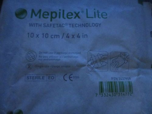 Mepilex lite dressing with safetec technology single 4x4 in 10x10 cm sterile