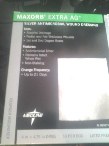 maxorb extra Ag silver antimicrobial wound dressing 10 pack