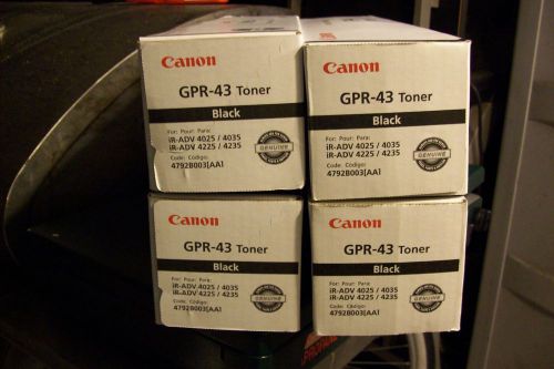 4X ORIGINAL CANON BLACK TONER GPR-43
